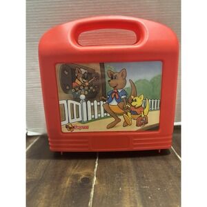 VNT Keeparoos Red Plastic Case With Disney Pixar Books and Casette Tapes Works